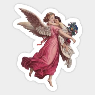 Vintage Victorian Era Christmas Angel Sticker